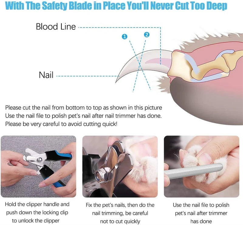 Professional Pet Nail Clippers for Claw Care & Grooming