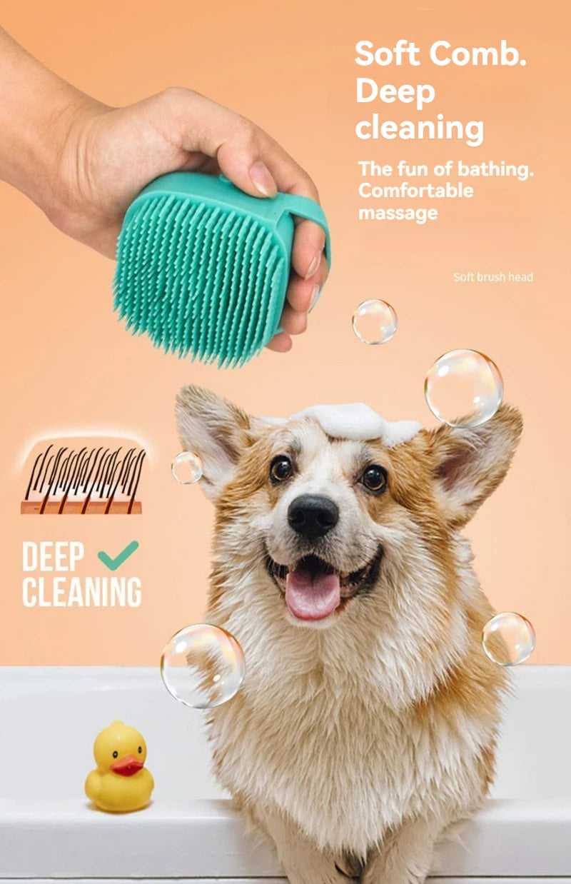 Safety Silicone Pet Bath Gloves for Cats, Dogs, and Puppies