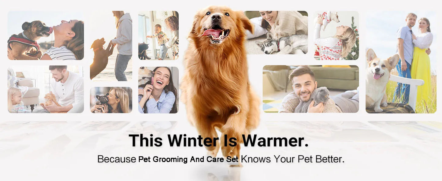 Pet Grooming Kit with Rechargeable Clippers and Trimmer