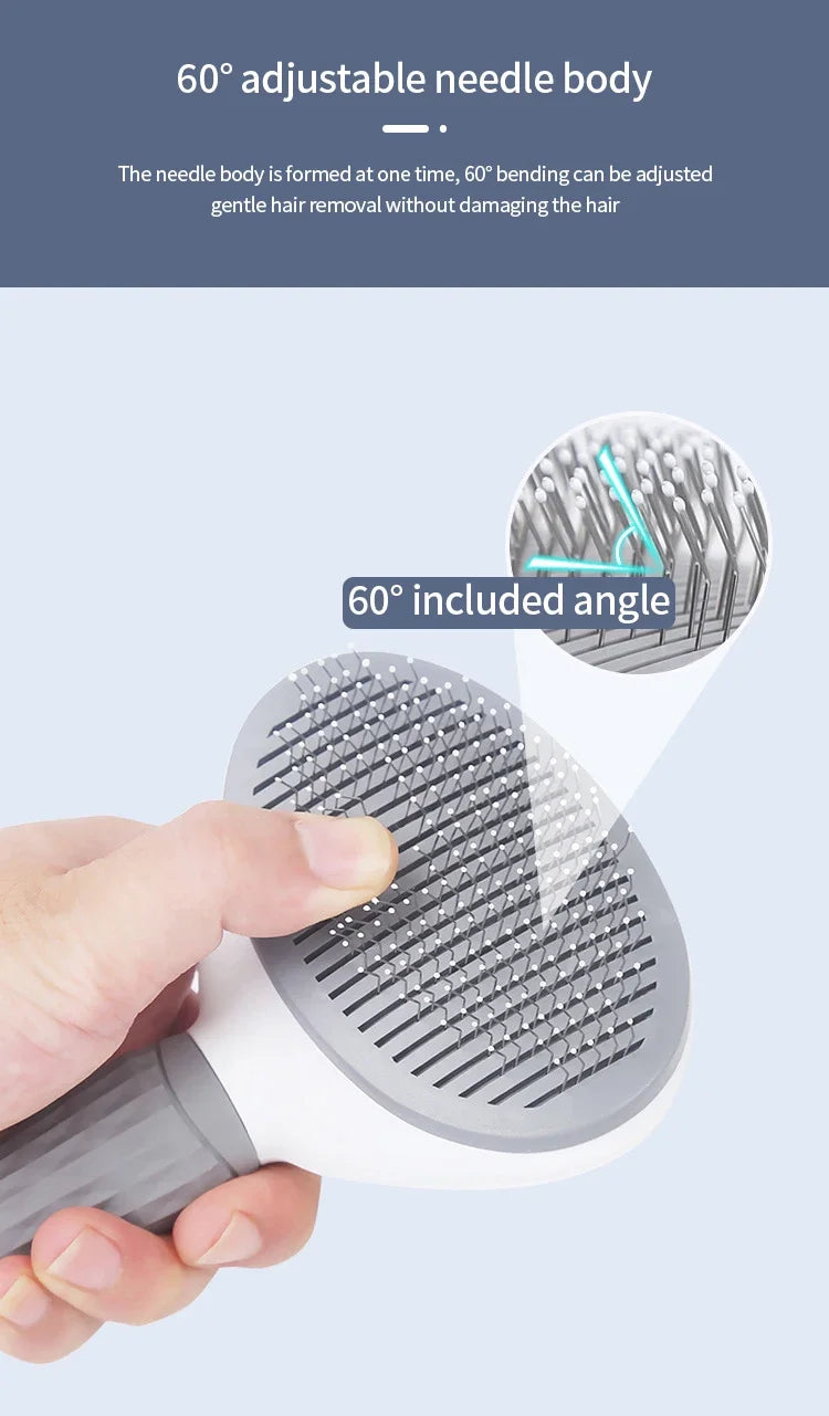 Stainless Steel Pet Grooming Brush for Cats & Dogs