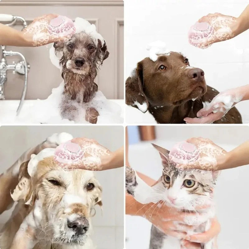 Safety Silicone Pet Bath Gloves for Cats, Dogs, and Puppies