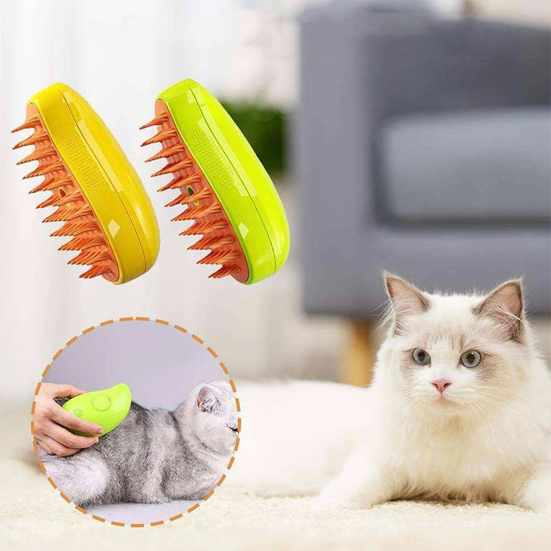 Pet Grooming Brush with Steam & Massage