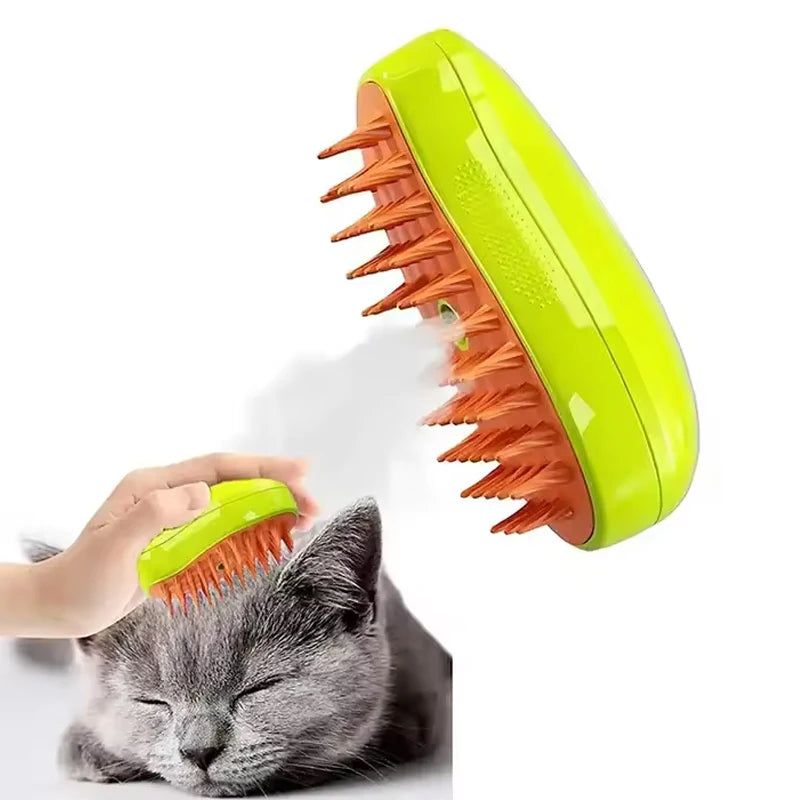 Pet Grooming Brush with Steam & Massage