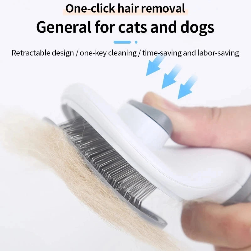 Stainless Steel Pet Grooming Brush for Cats & Dogs