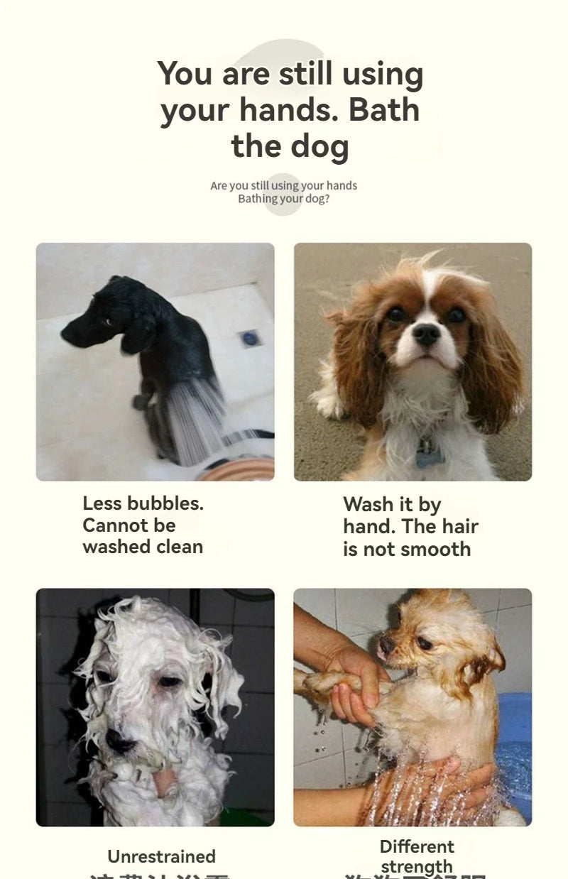 Safety Silicone Pet Bath Gloves for Cats, Dogs, and Puppies