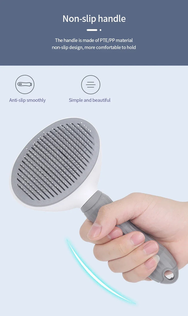 Stainless Steel Pet Grooming Brush for Cats & Dogs