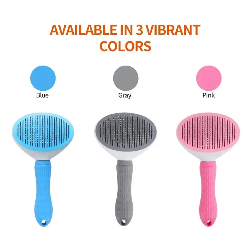 Stainless Steel Pet Grooming Brush for Cats & Dogs