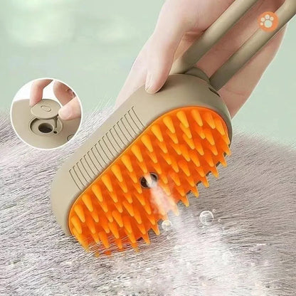 Pet Spray Massage Brush with Steam & Hair Removal