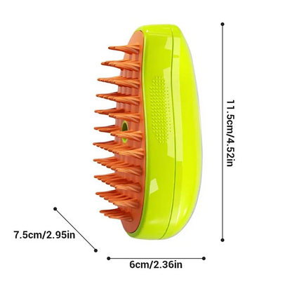 Pet Grooming Brush with Steam & Massage